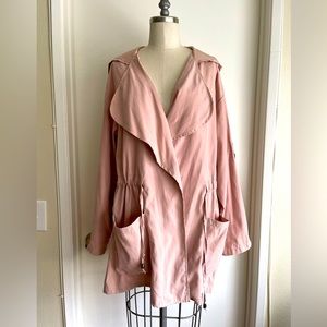 Audrey 3+1 light weight hooded utility jacket / washed pink / Size M